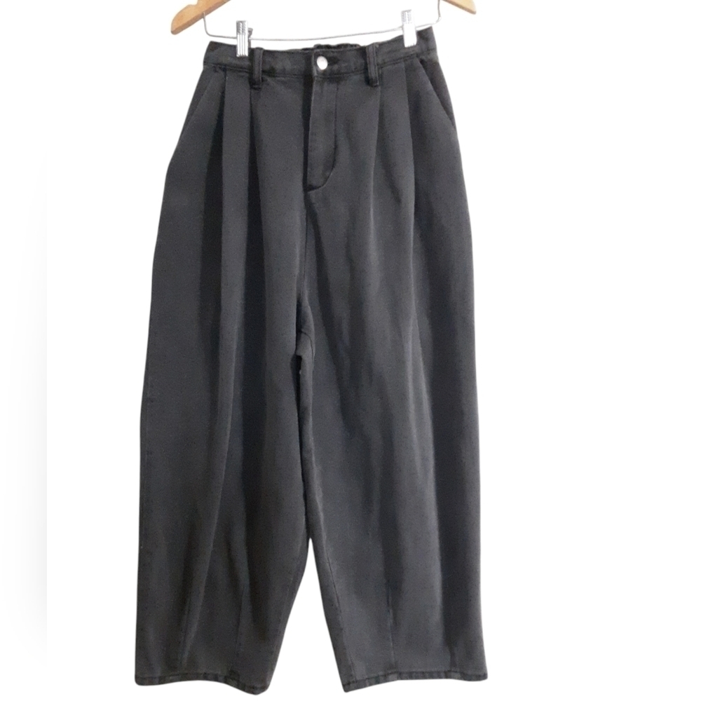 Elfric Eden women barrel jean M gray elastic waist y2k street-wear retro grunge